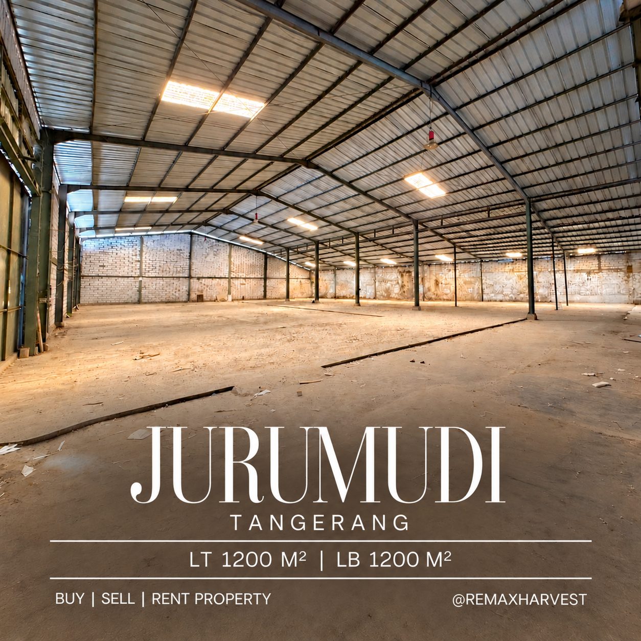 Gudang Luas 1200m di Jurumudi Tangerang